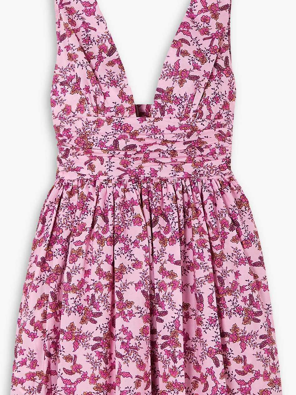 floral-print cotton-poplin mini dress