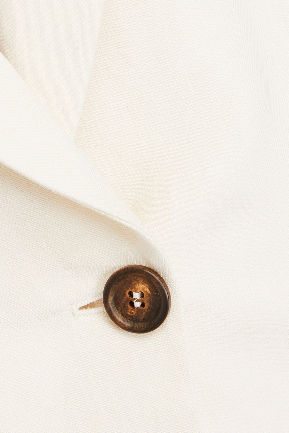 Shop Brunello Cucinelli Cropped Twill Blazer In Ivory