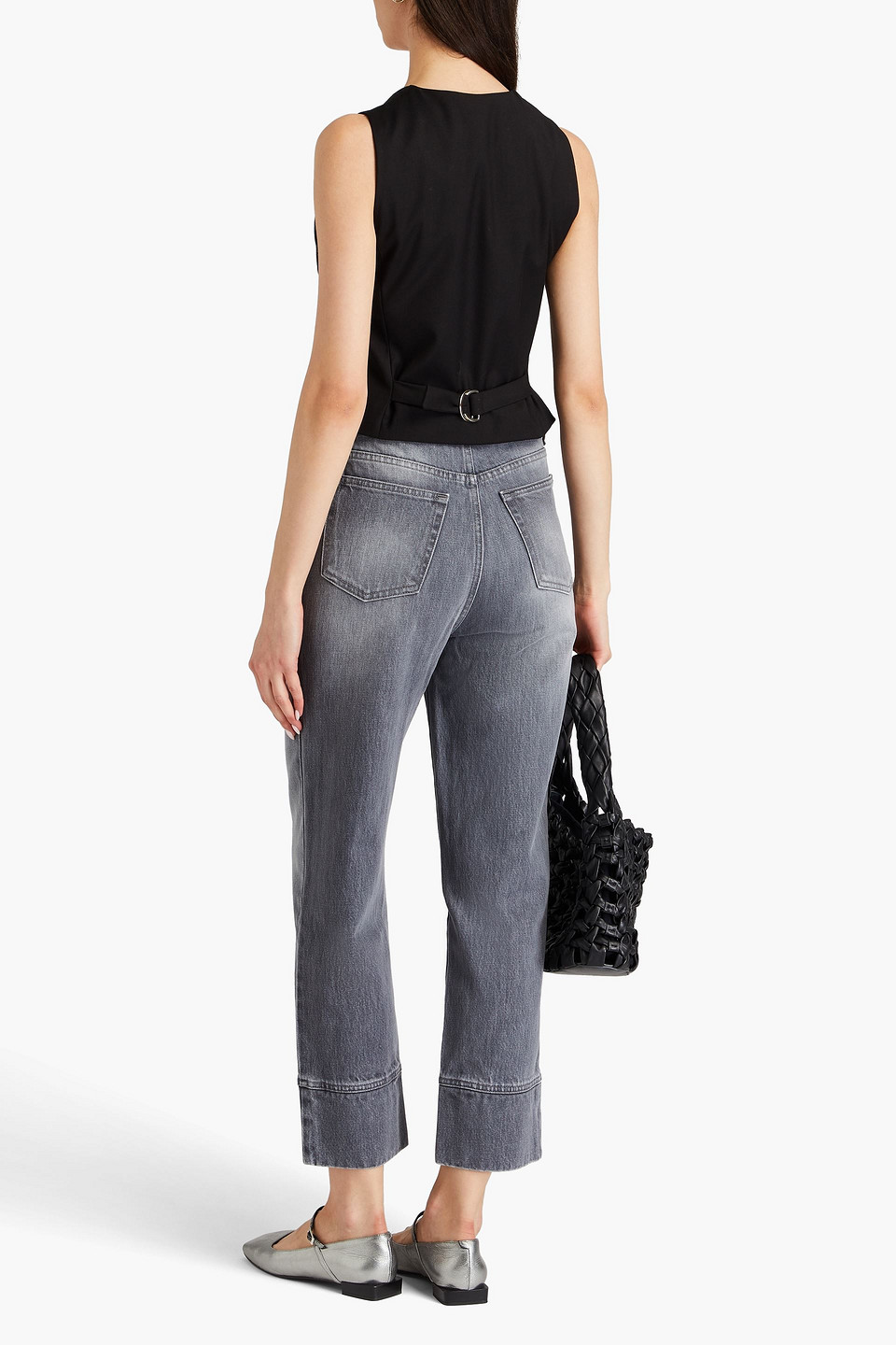 OFFICINE GENERALE ZINA CROPPED HIGH-RISE TAPERED JEANS
