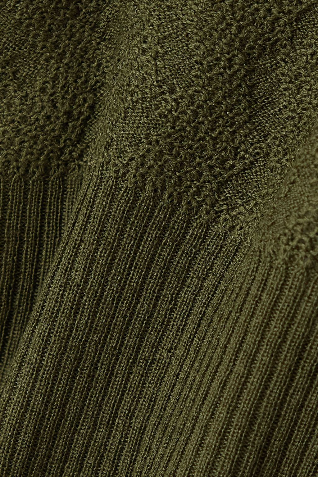 GANNI Embroidered ribbed merino wool top