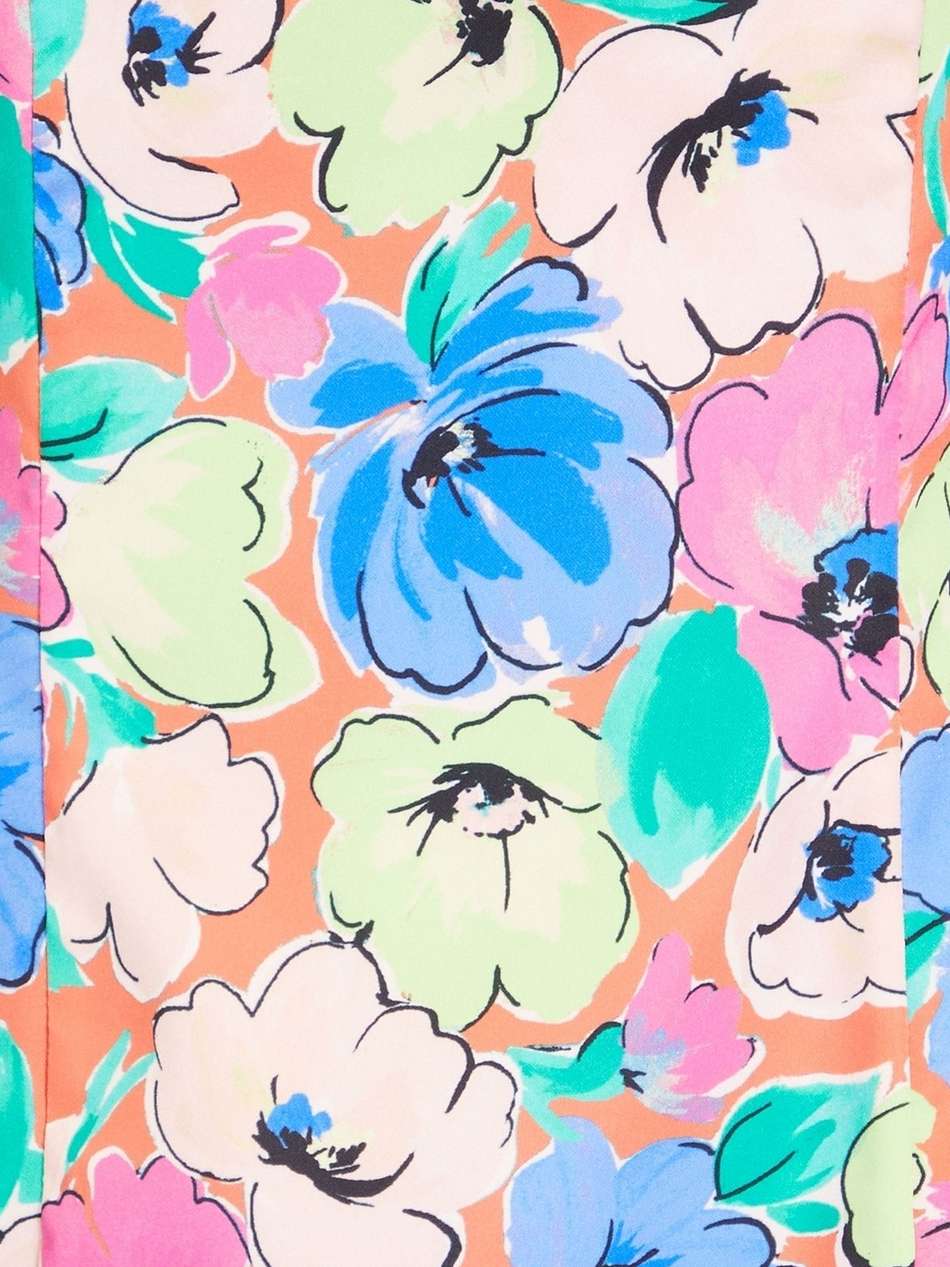 floral-print satin mini dress