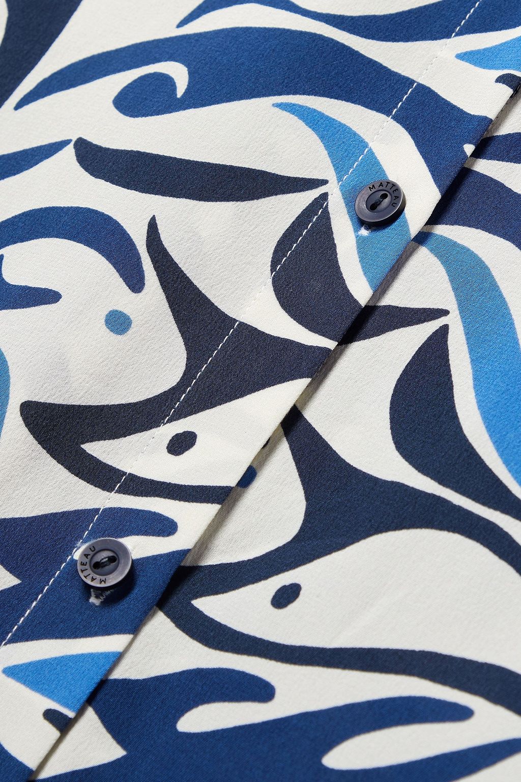 MATTEAU Printed silk crepe de chine shirt