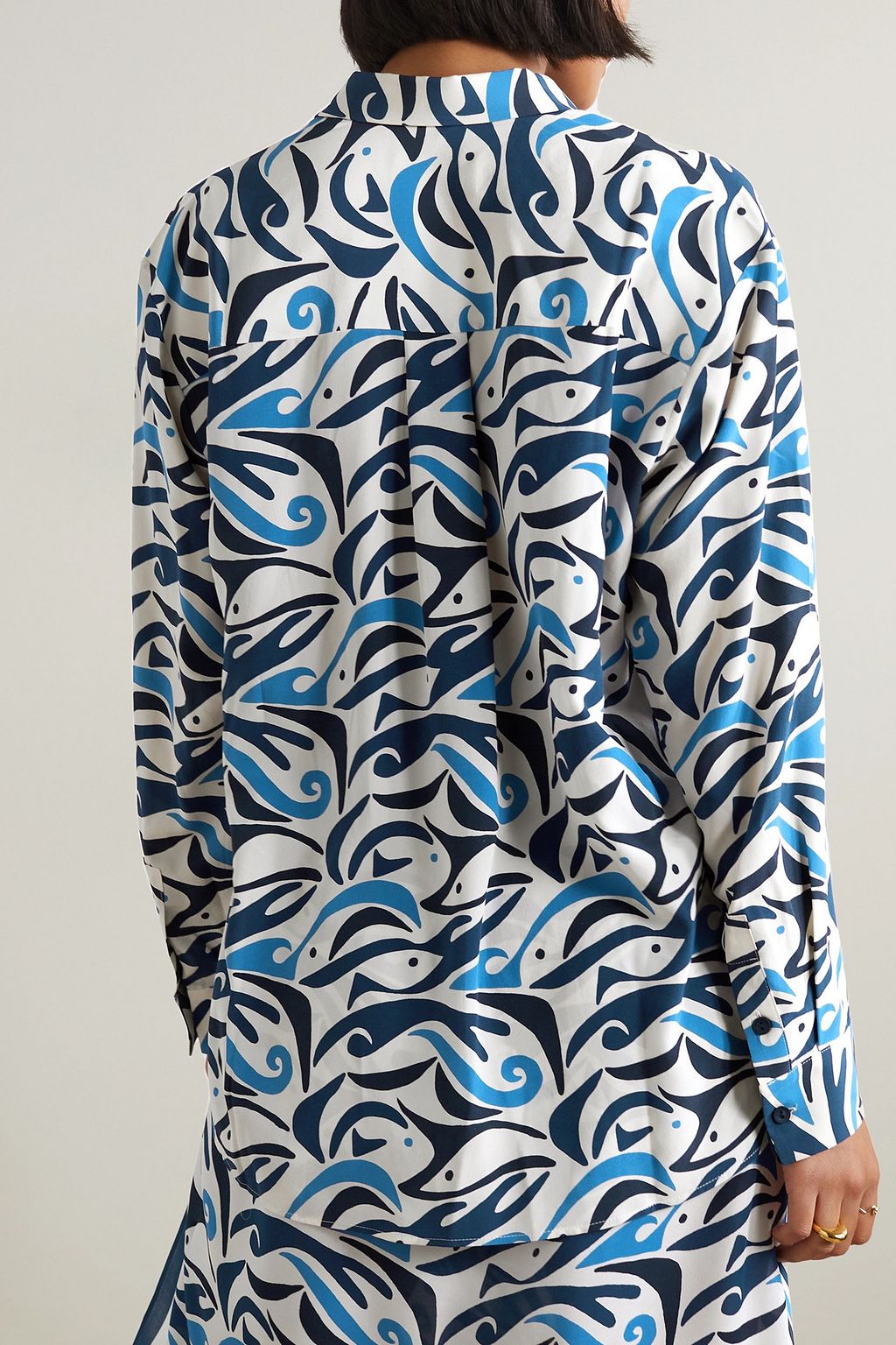 MATTEAU Printed silk crepe de chine shirt