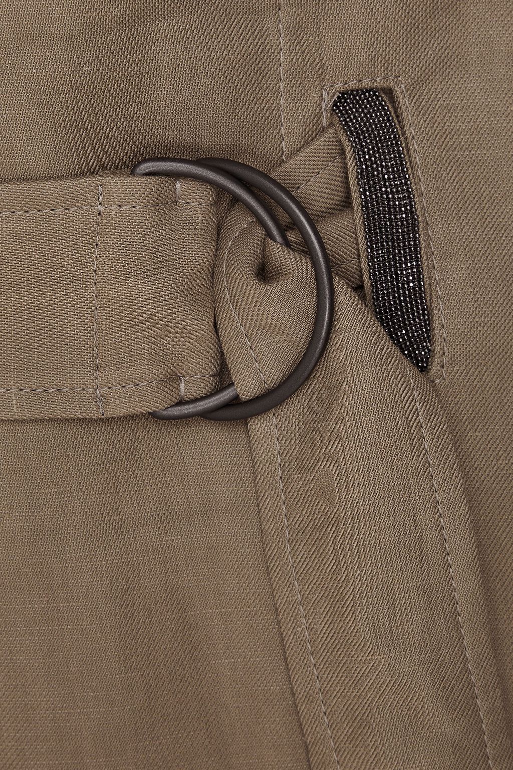 BRUNELLO CUCINELLI ツイル ミディラップスカート ベルト付き