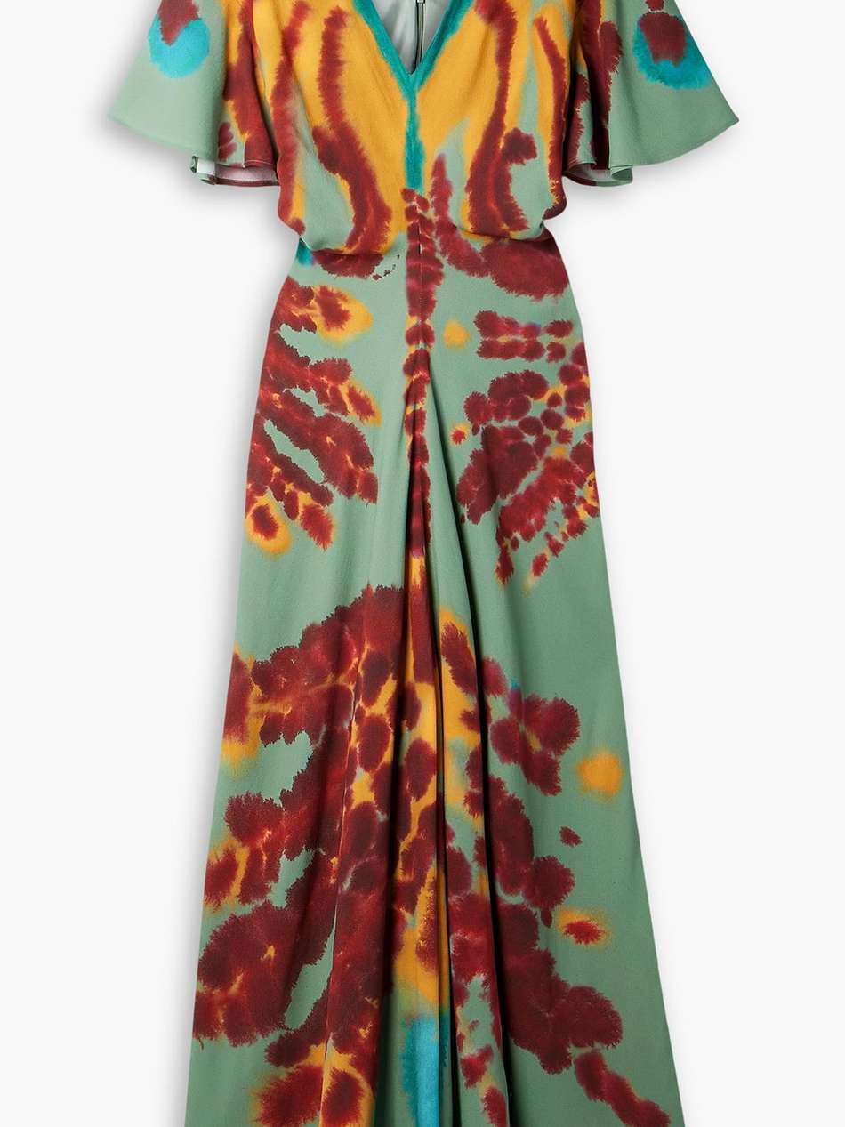 pelopenese printed crepe maxi dress