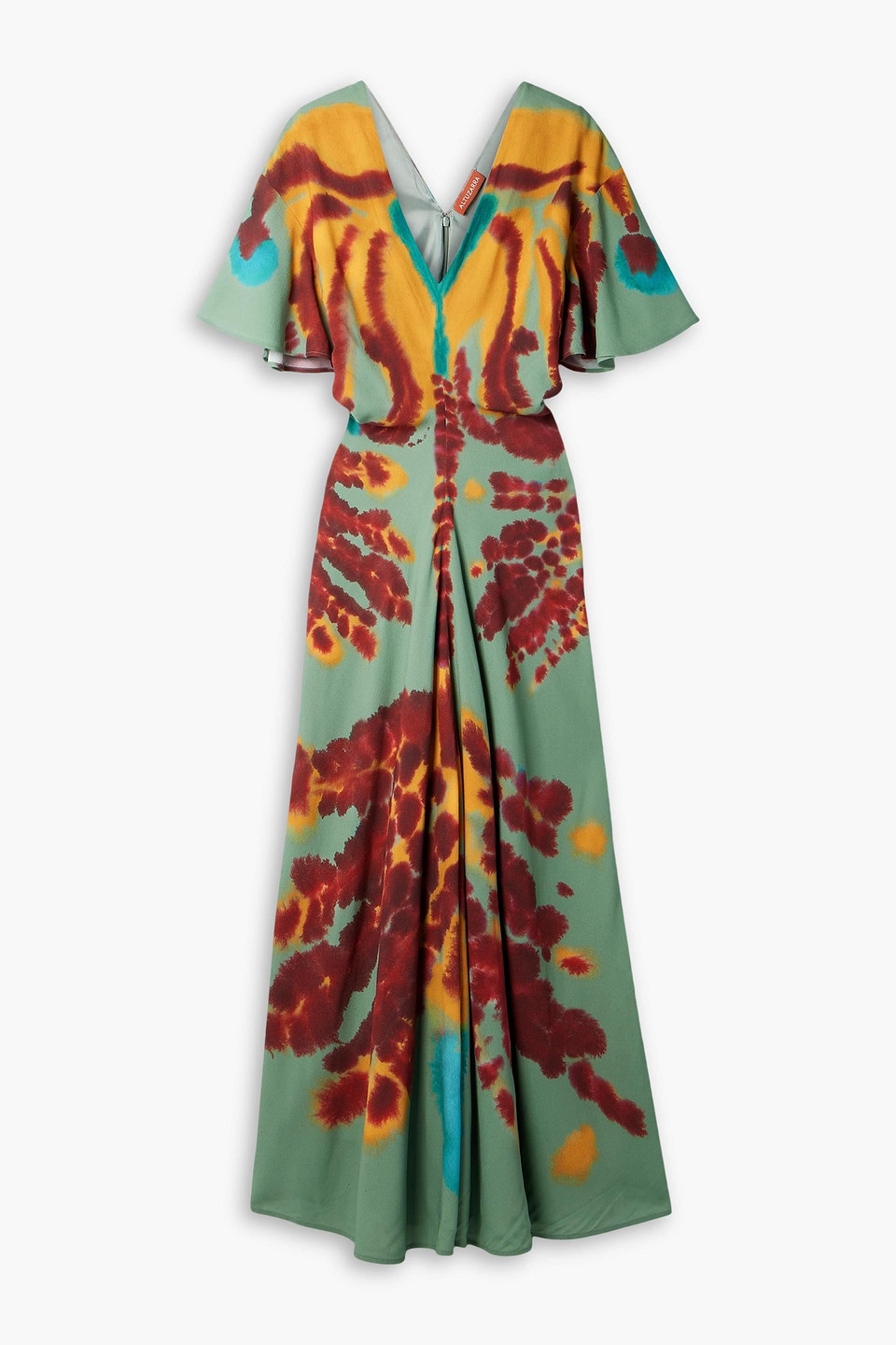 Altuzarra Pelopenese Viscose Crepe Midi Dress In Sage Green