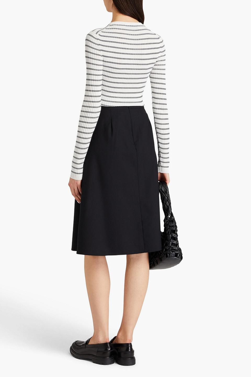 OFFICINE GENERALE BARBARA WRAP-EFFECT WOOL SKIRT