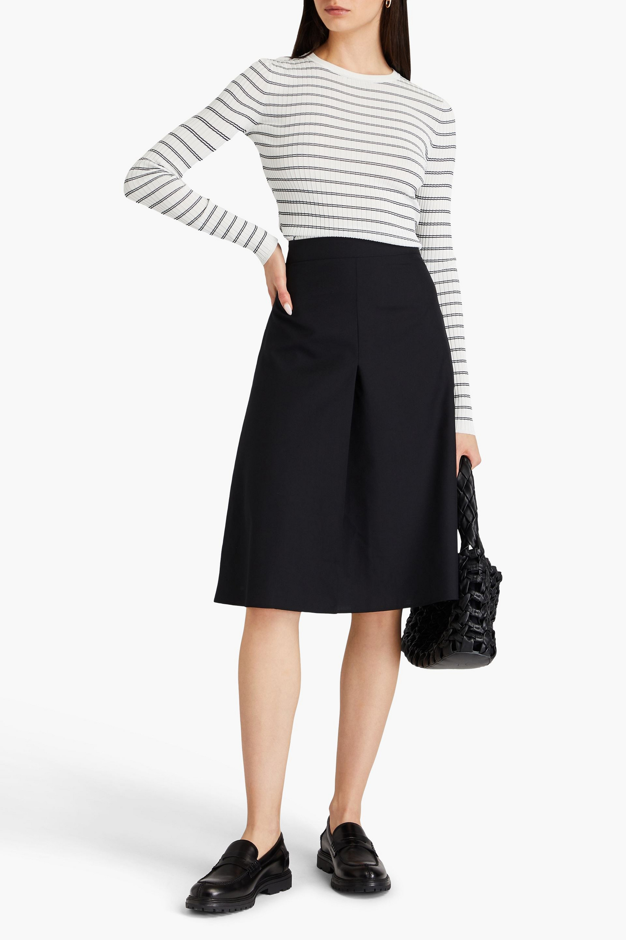 OFFICINE GÉNÉRALE Barbara wrap-effect wool skirt