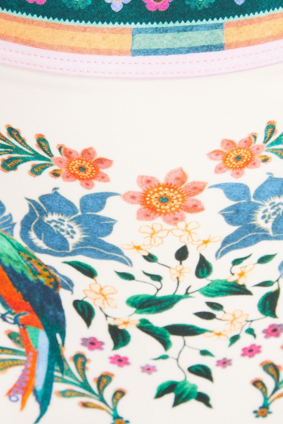 Zimmermann Floral-print High-rise Bikini Briefs In Naturfarben