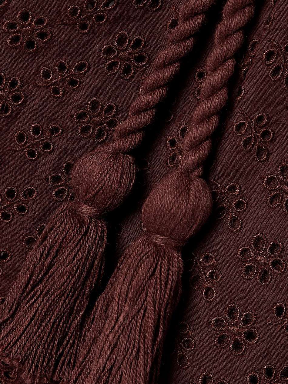 persephone belted broderie anglaise cotton maxi dress