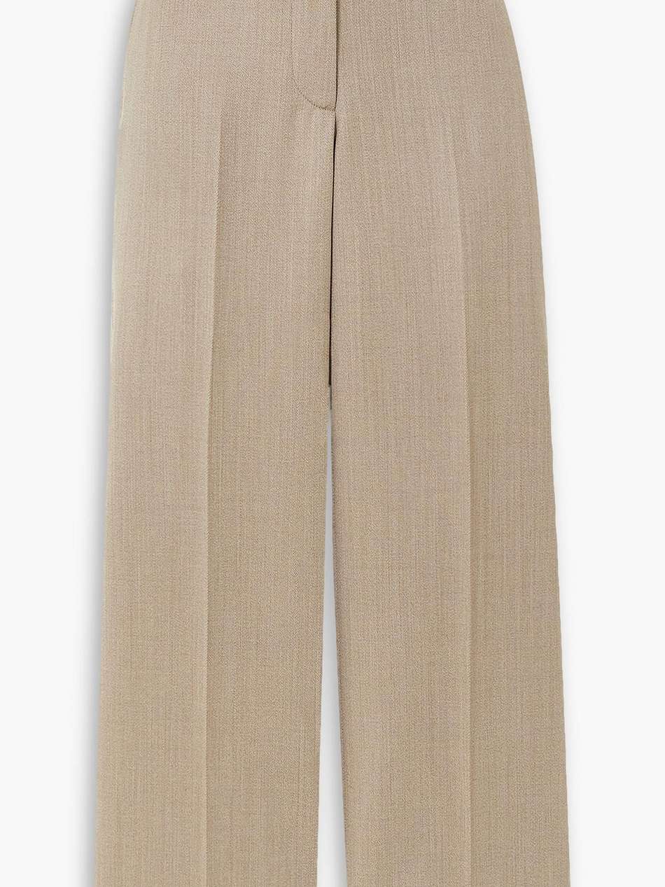 wool-twill straight-leg pants