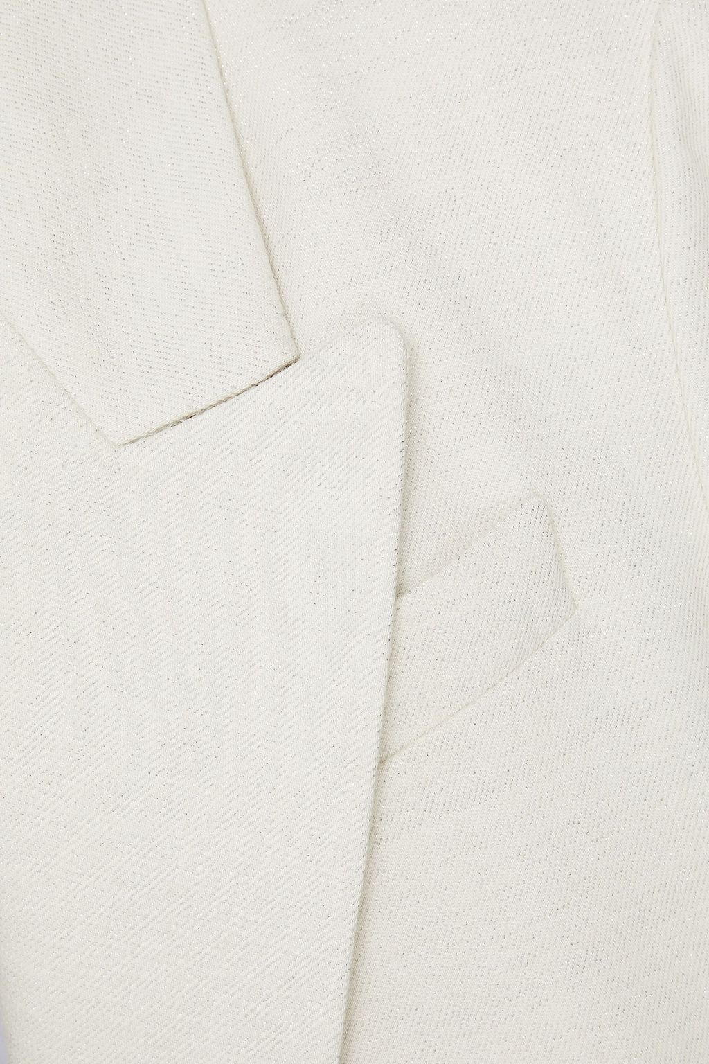 BRUNELLO CUCINELLI 더블 브레스티드 메탈릭 코튼 혼방 트윌 블레이저