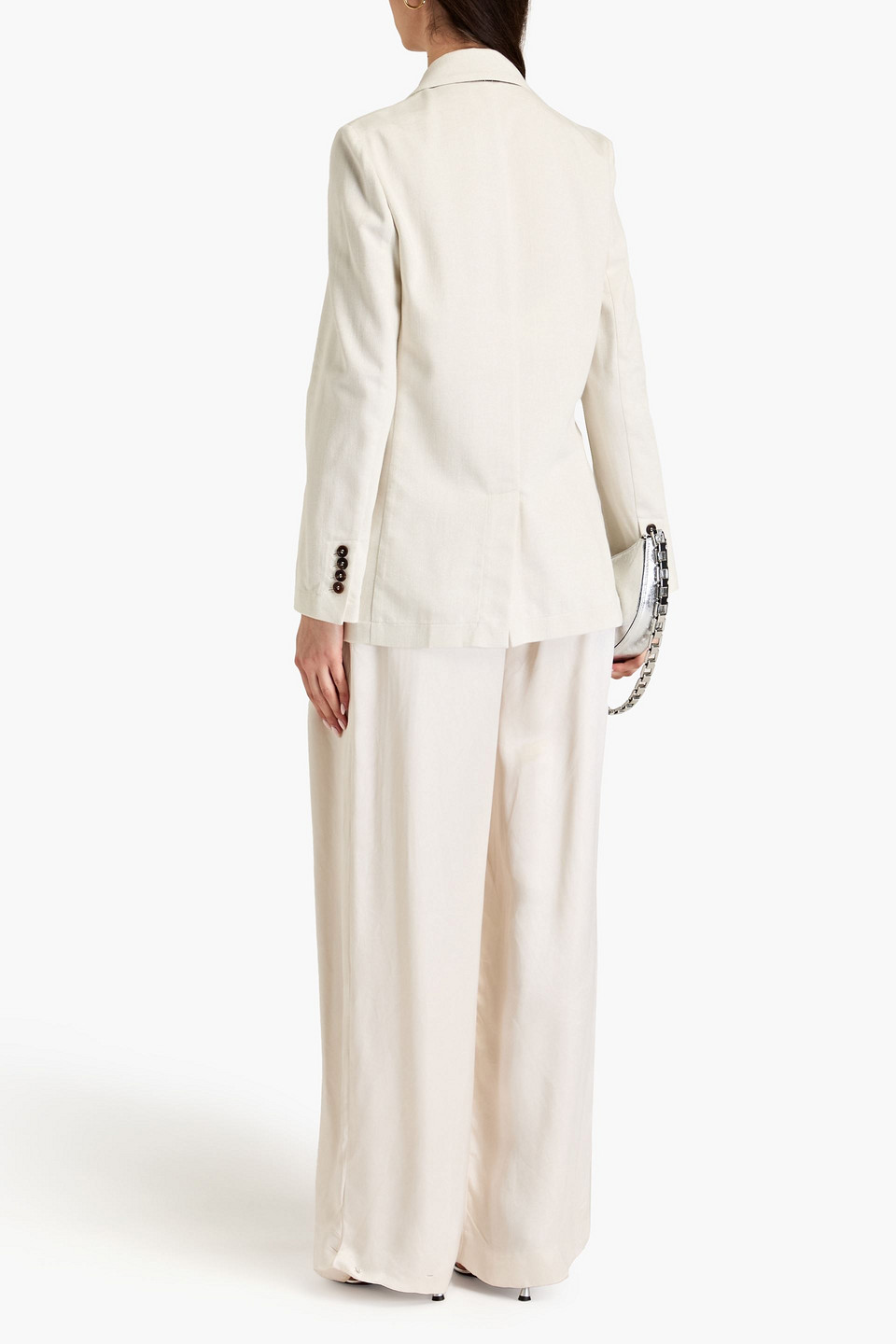 Brunello Cucinelli Double-breasted Blazer In Ivory