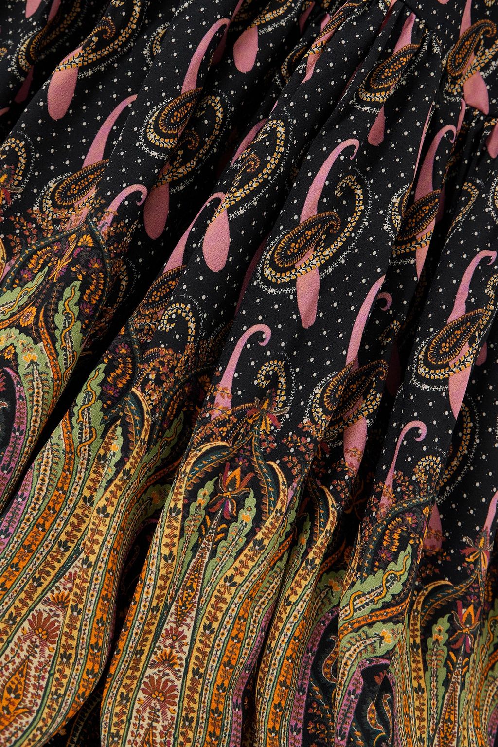 ETRO Lace-trimmed paisley-print crepon maxi dress