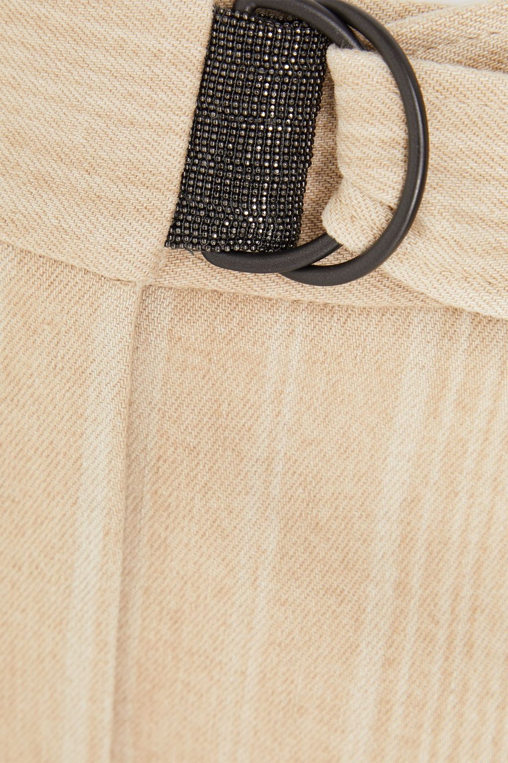 BRUNELLO CUCINELLI 비즈 장식 스트라이프 데님 쇼츠