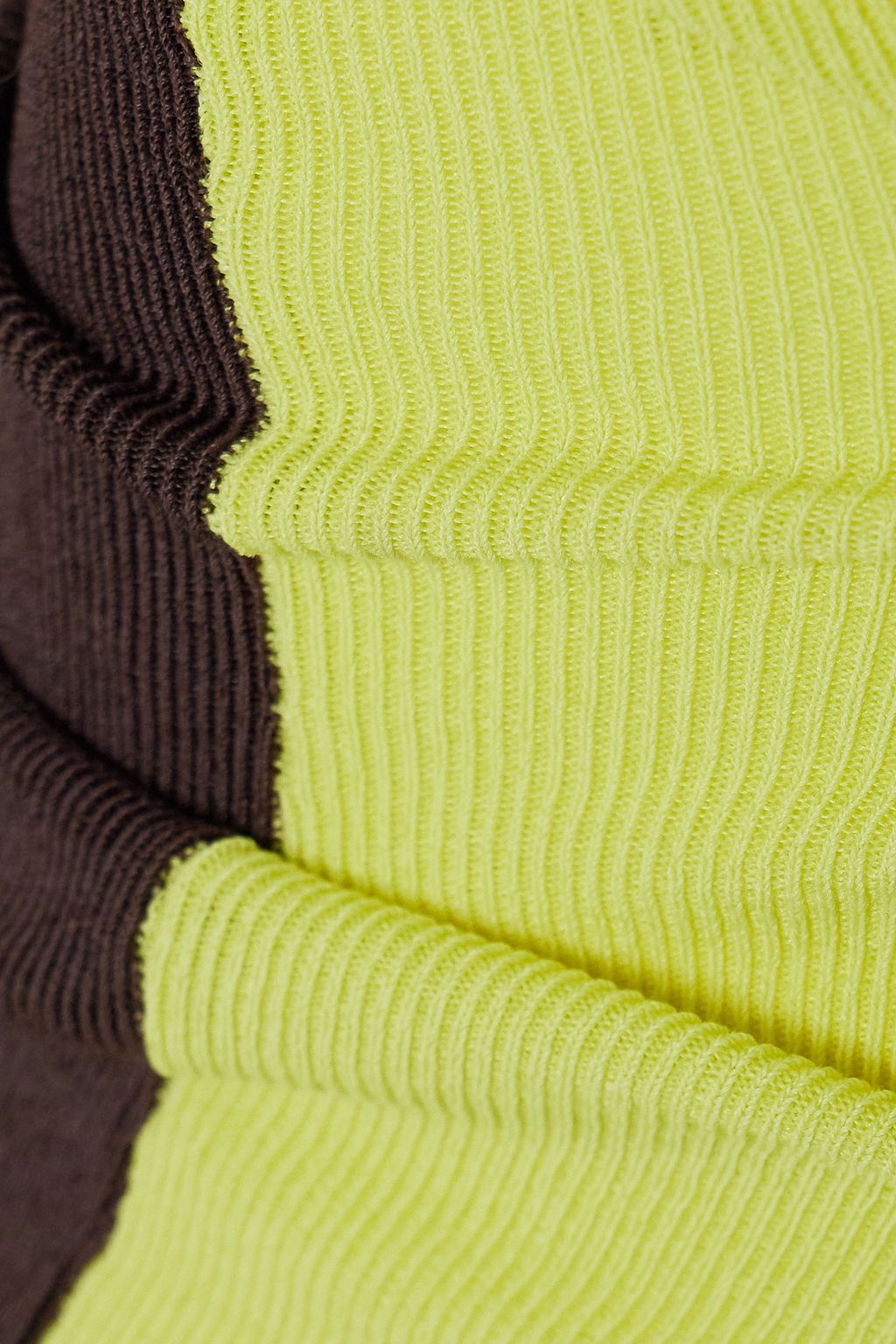 WALES BONNER Étoile two-tone ribbed stretch-knit turtleneck sweater