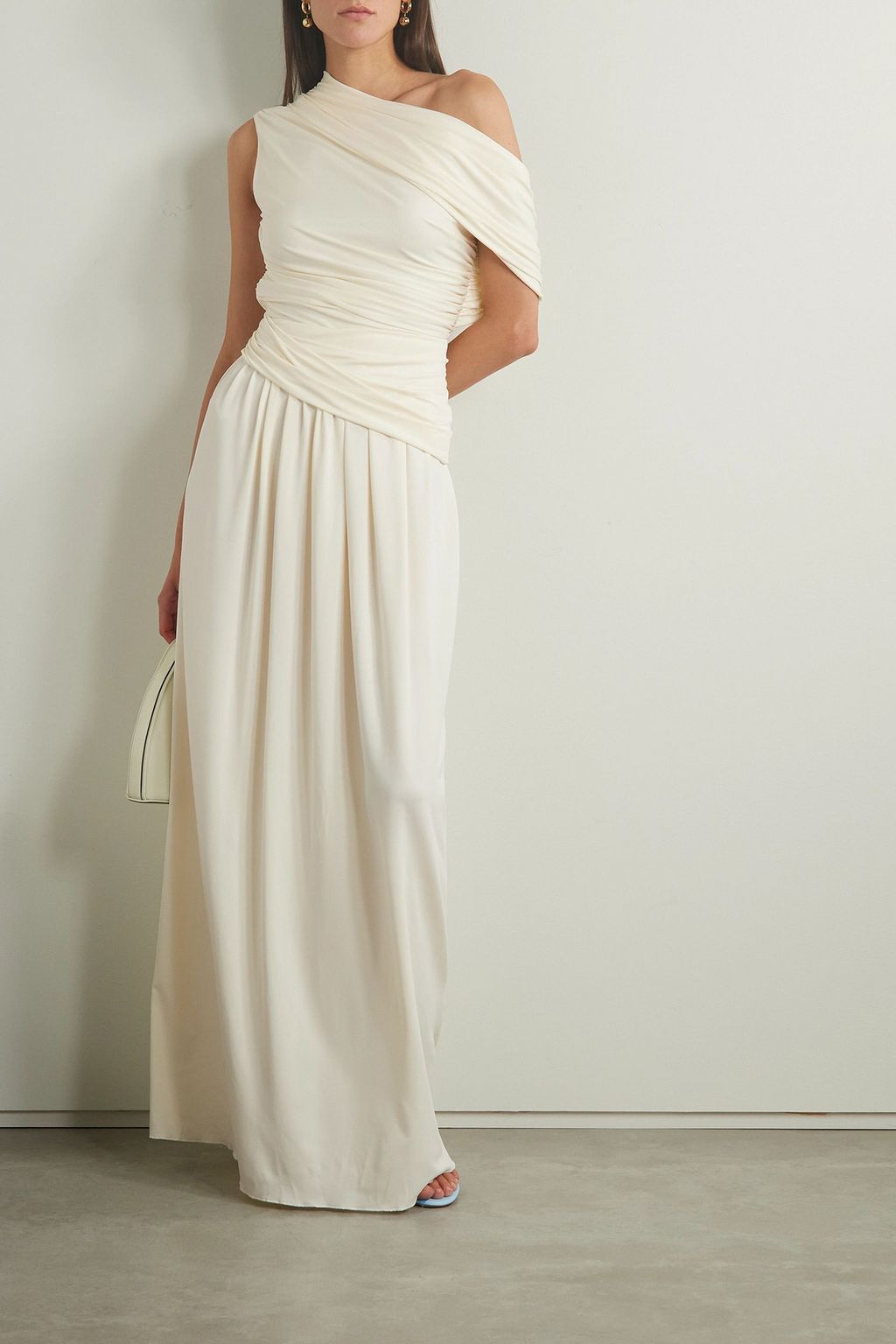 ALTUZARRA Delphi one-shoulder gathered stretch-jersey maxi dress