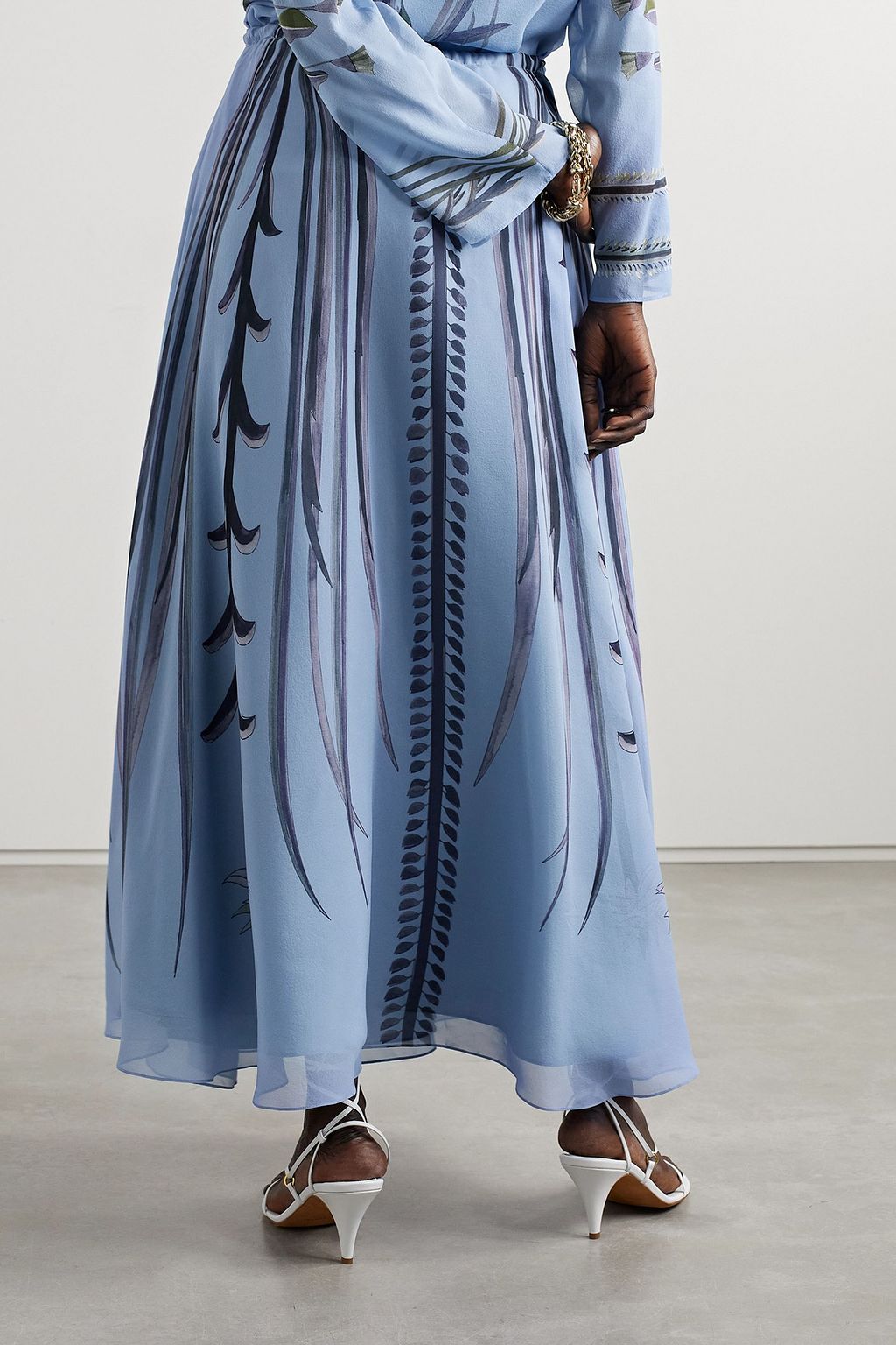 ALTUZARRA Roxana printed silk-chiffon maxi skirt