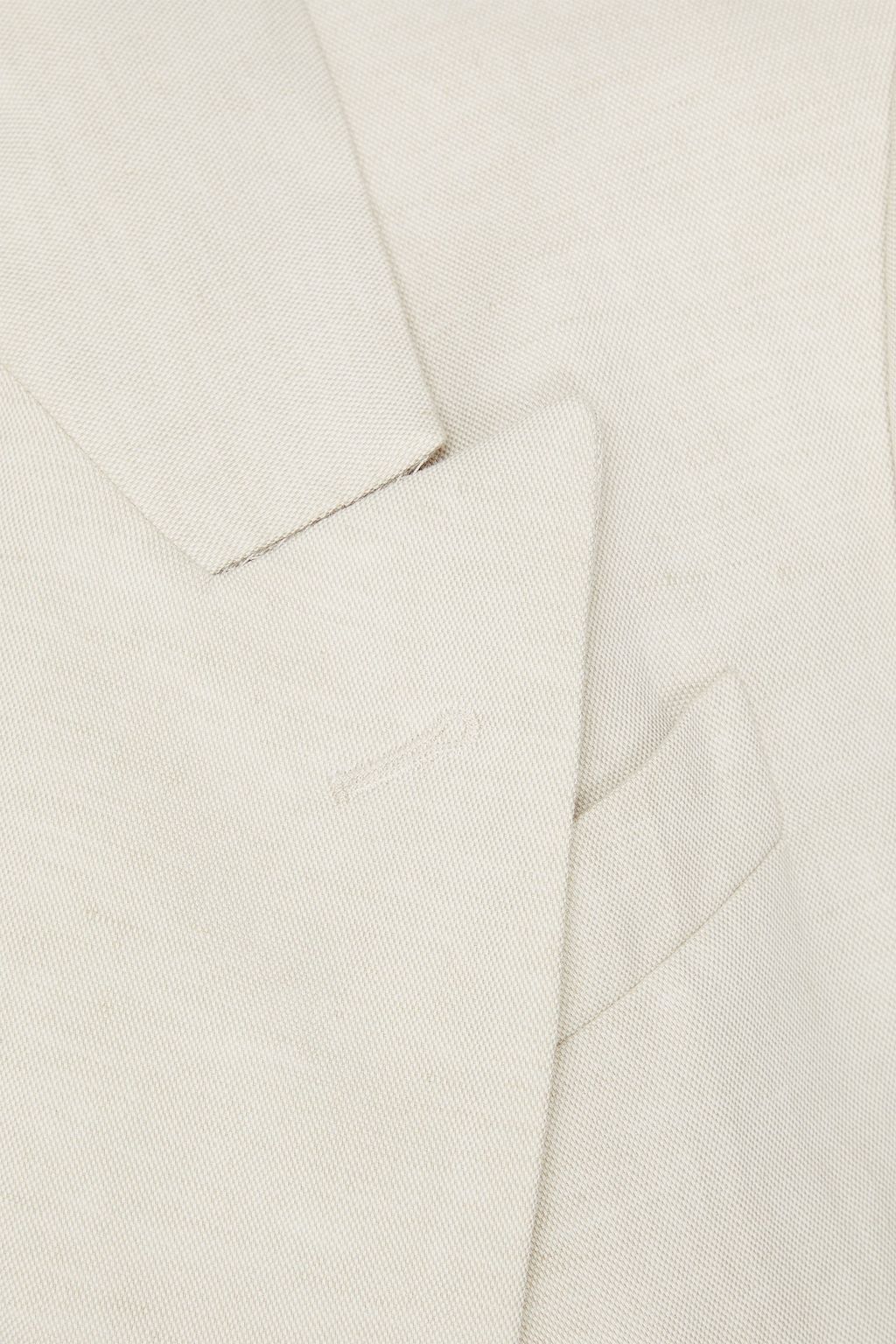 BRUNELLO CUCINELLI Double-breasted linen and cotton-blend blazer