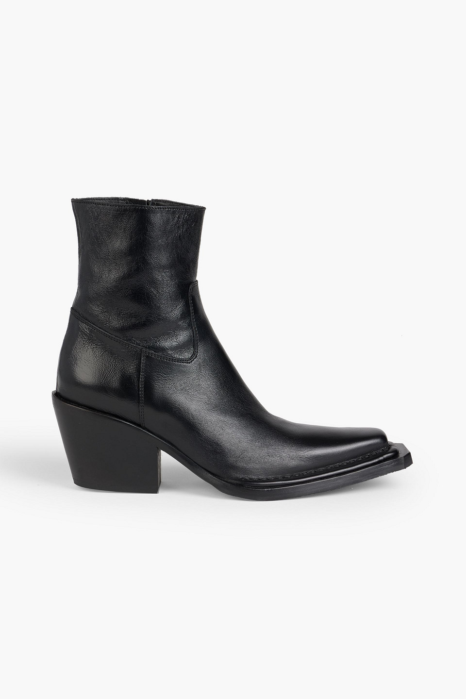 Acne Studios Black Leather Boots In Black