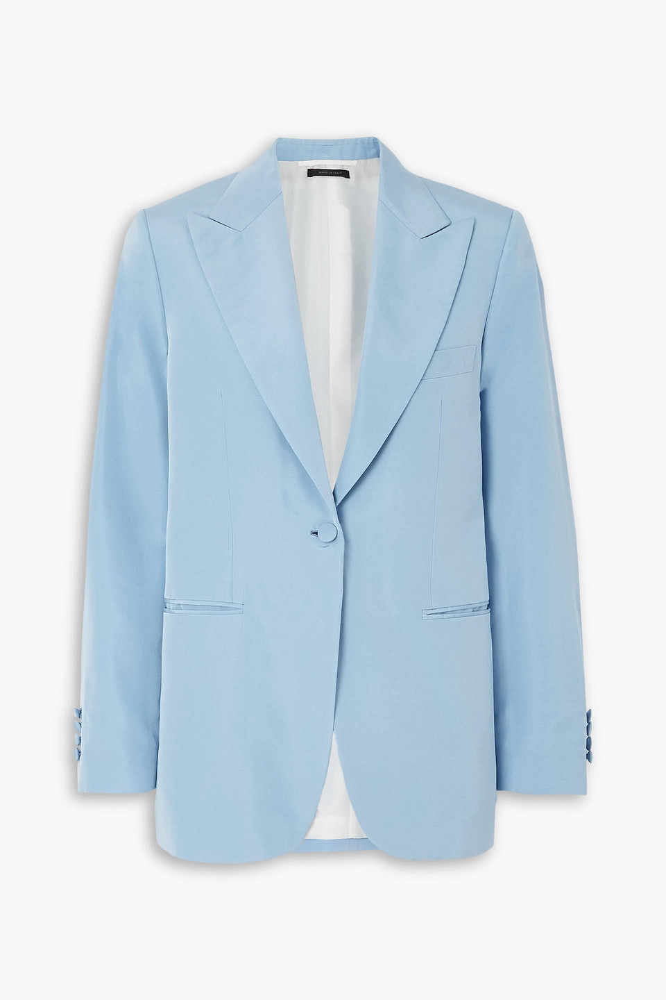 Brioni Silk And Cotton-blend Twill Blazer In Light Blue
