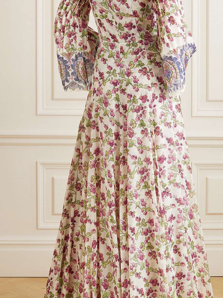 printed silk-chiffon maxi dress