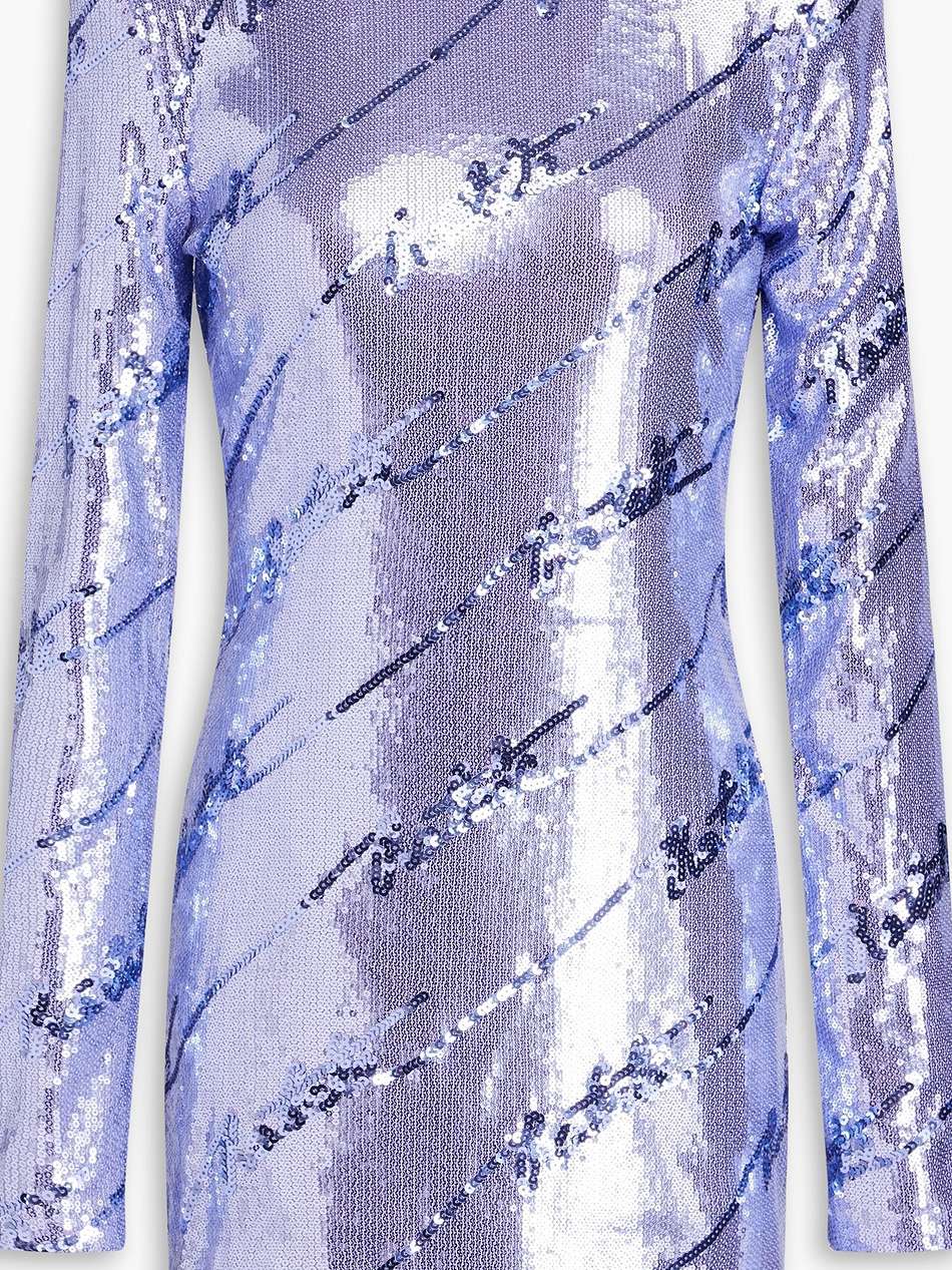 sequined stretch-mesh mini dress