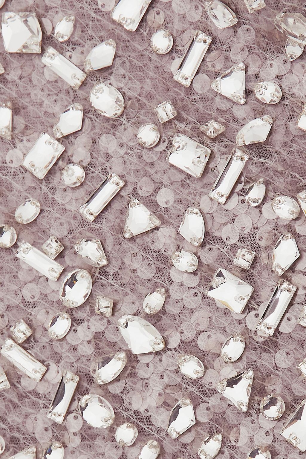 16ARLINGTON Luna crystal-embellished sequined tulle mini dress