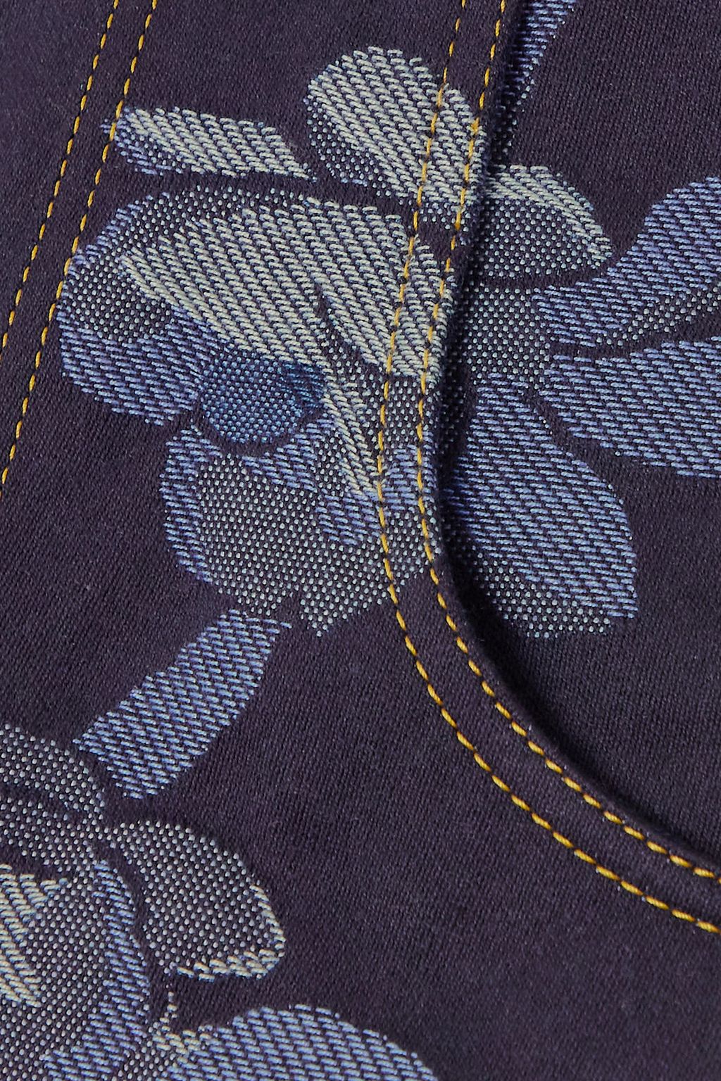 ETRO Denim-jacquard playsuit