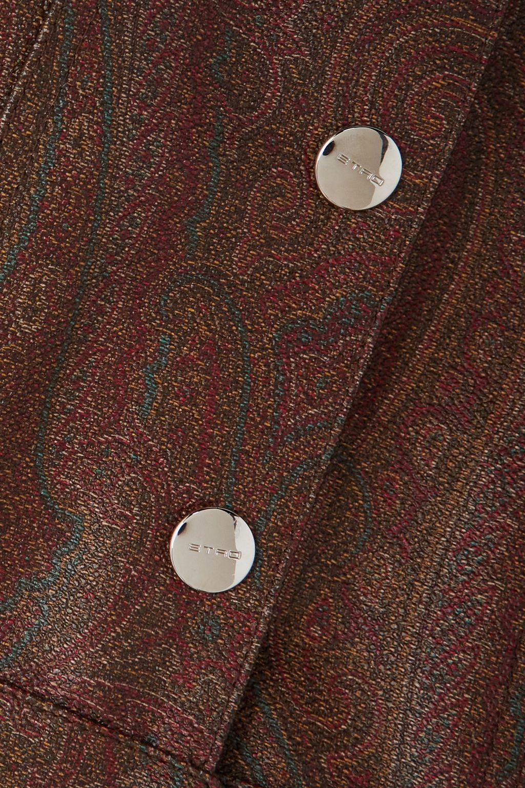 ETRO Cropped paisley-print coated cotton-blend canvas jacket