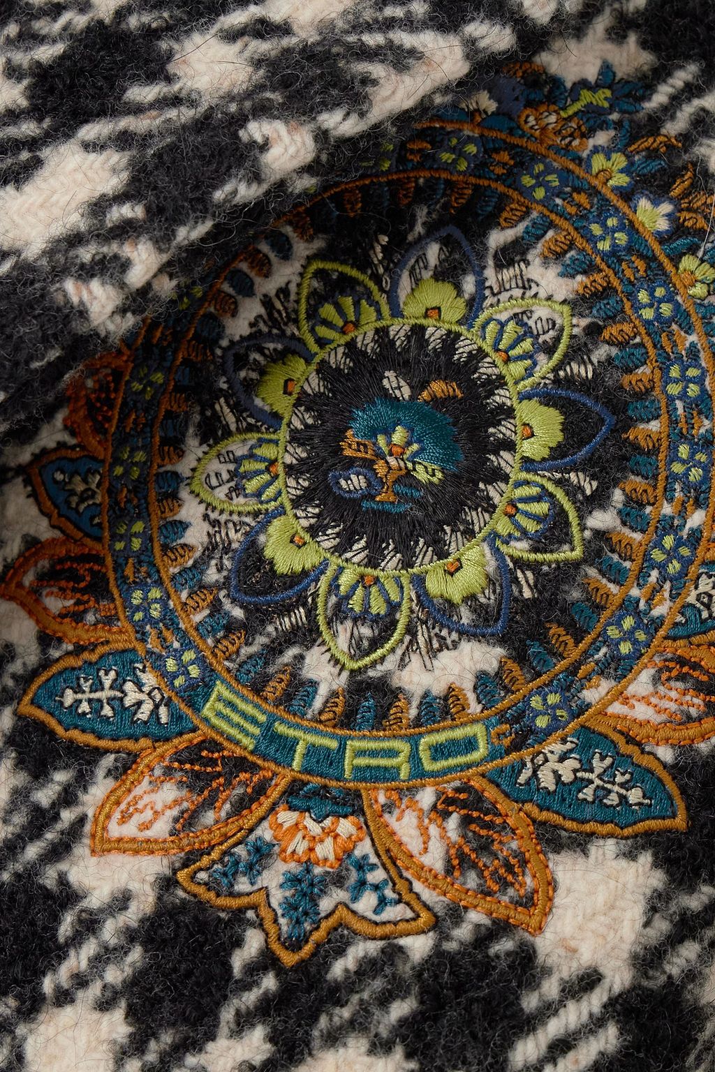 ETRO Embroidered houndstooth woven coat