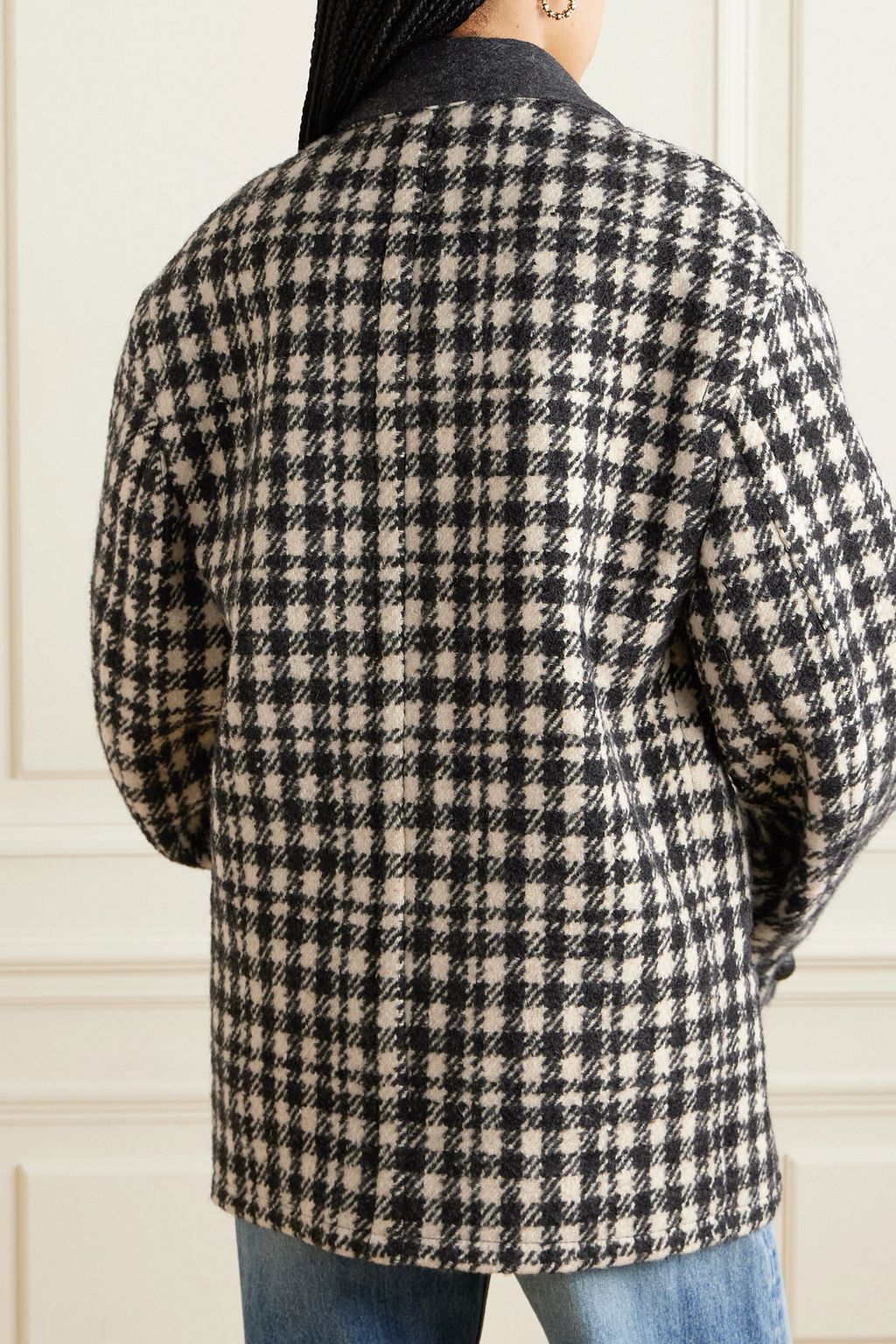 ETRO Embroidered houndstooth woven coat