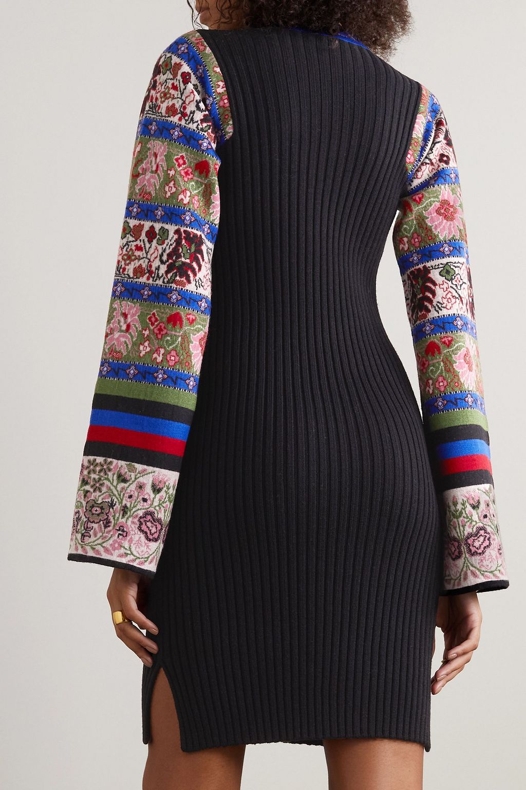 ETRO Irma intarsia ribbed wool-blend mini dress