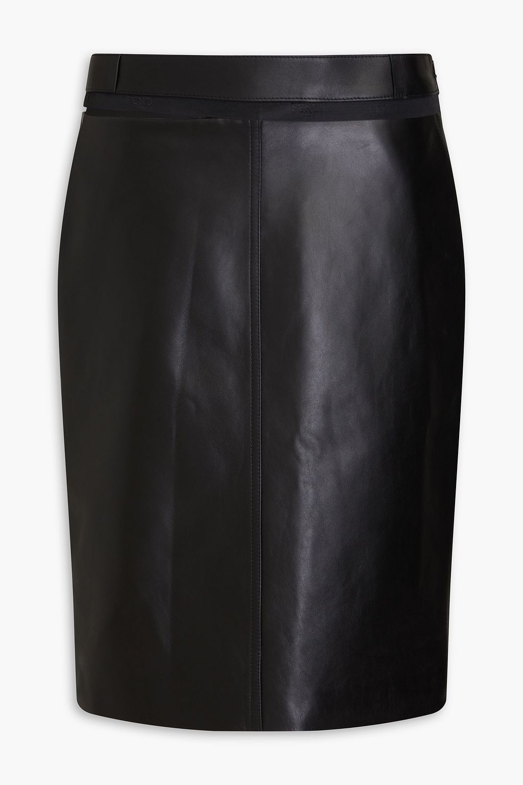 FENDI Cutout leather pencil skirt THE OUTNET