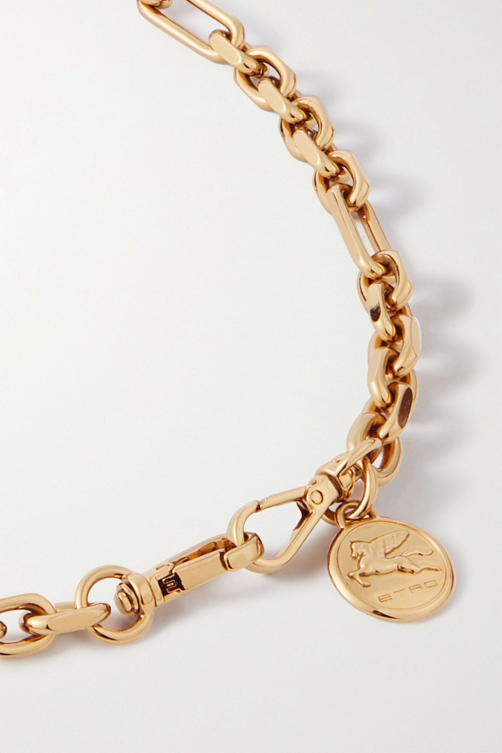 ETRO Chain-embellished leather belt
