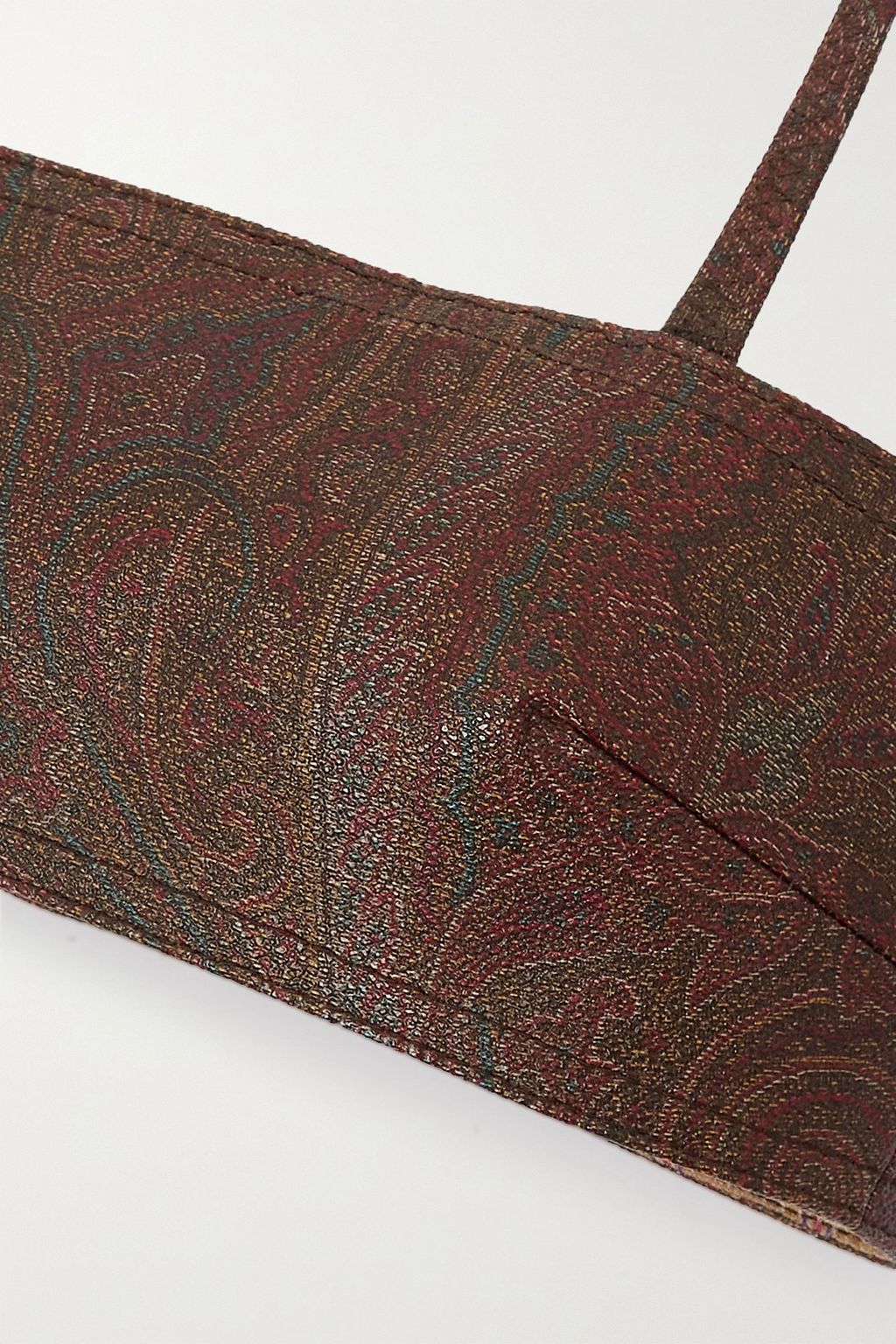 ETRO Appliquéd paisley-print faux leather bralette