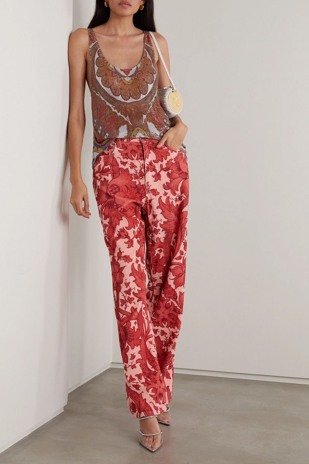 ETRO Pasadena paisley-print chainmail tank