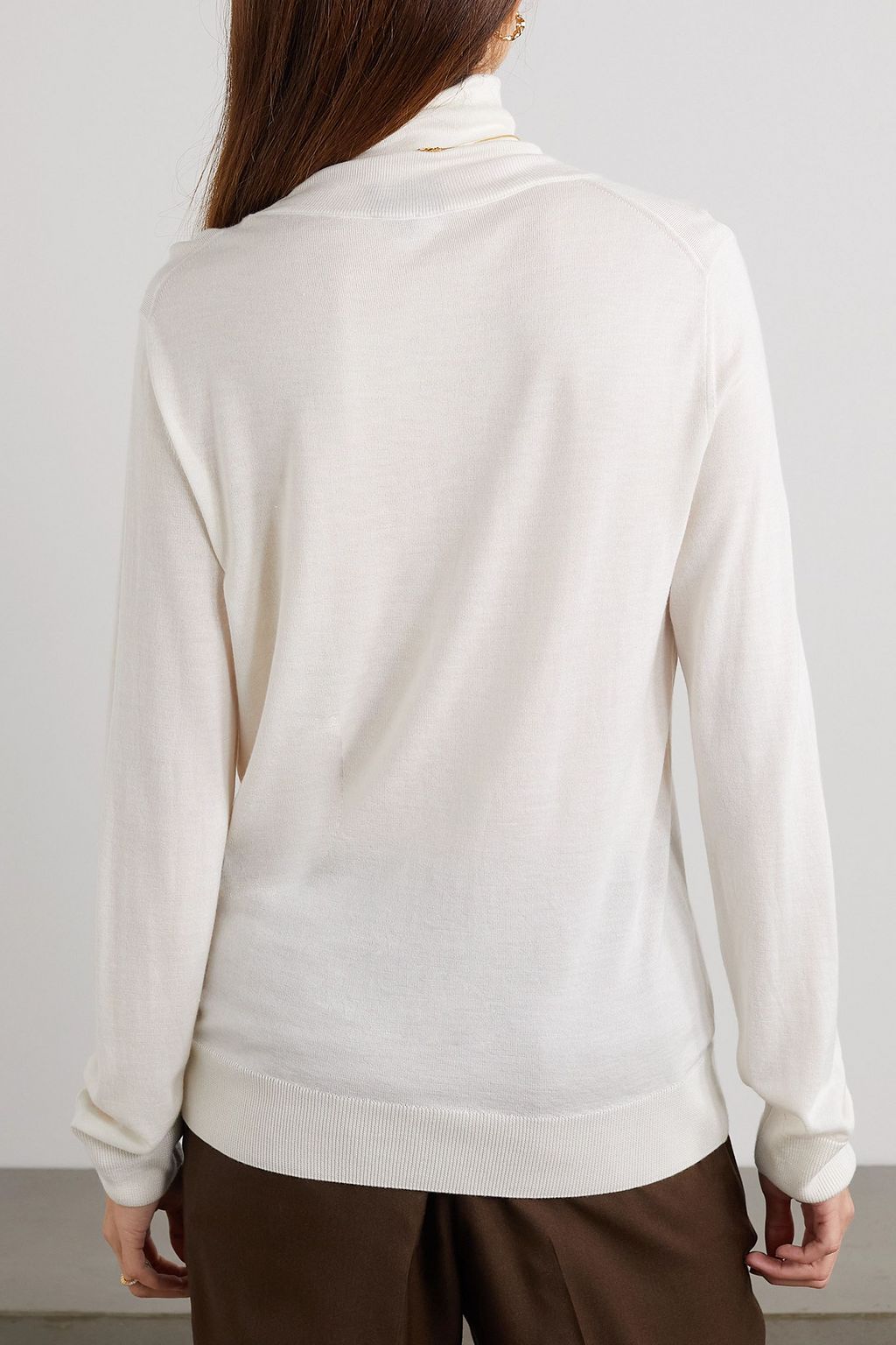 BRIONI Cashmere and silk-blend turtleneck sweater