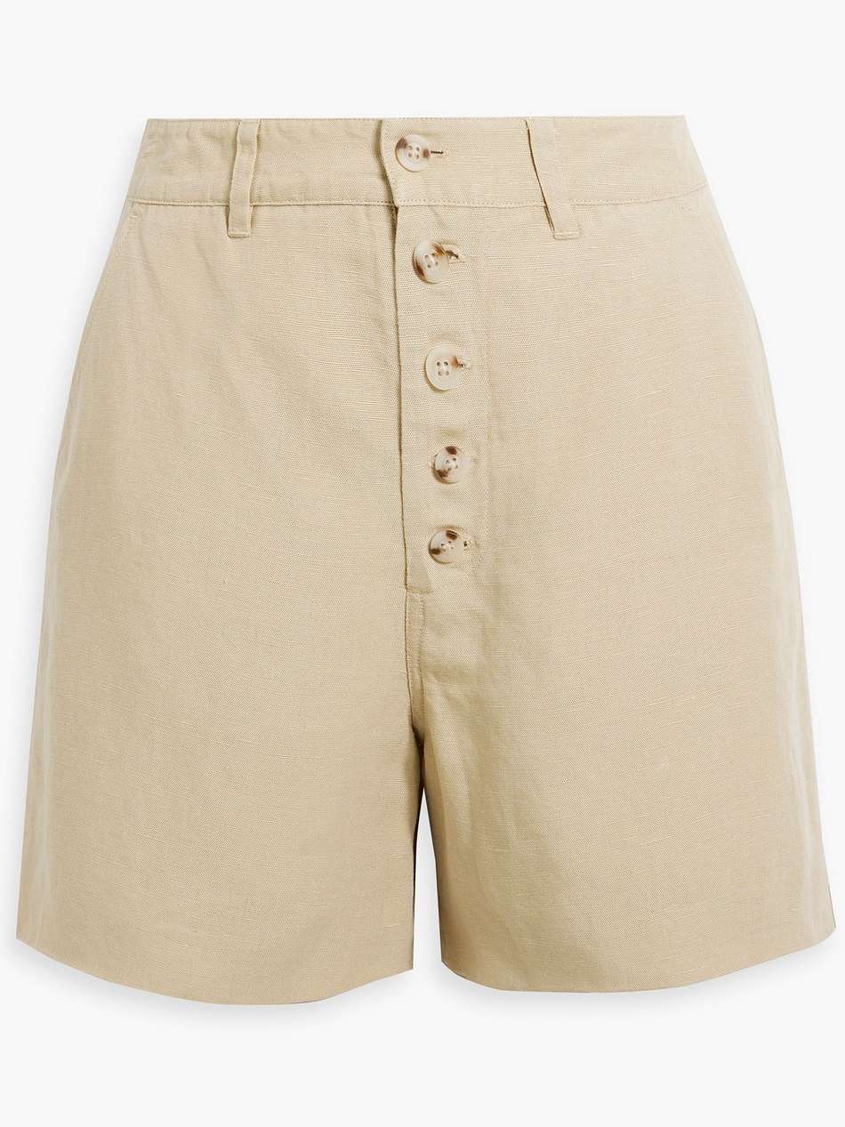 linen and lyocell-blend shorts