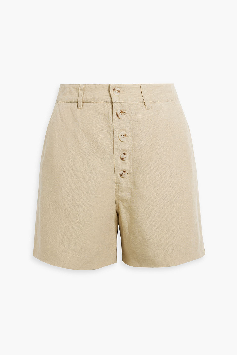 Onia Linen And Lyocell-blend Shorts In Sand