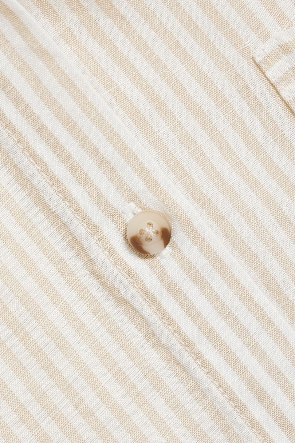 ONIA STRIPED LINEN AND LYOCELL-BLEND SHIRT