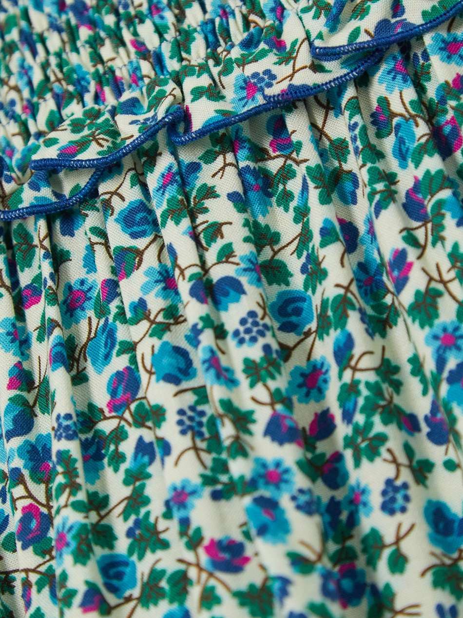 romee tiered floral-print woven maxi skirt
