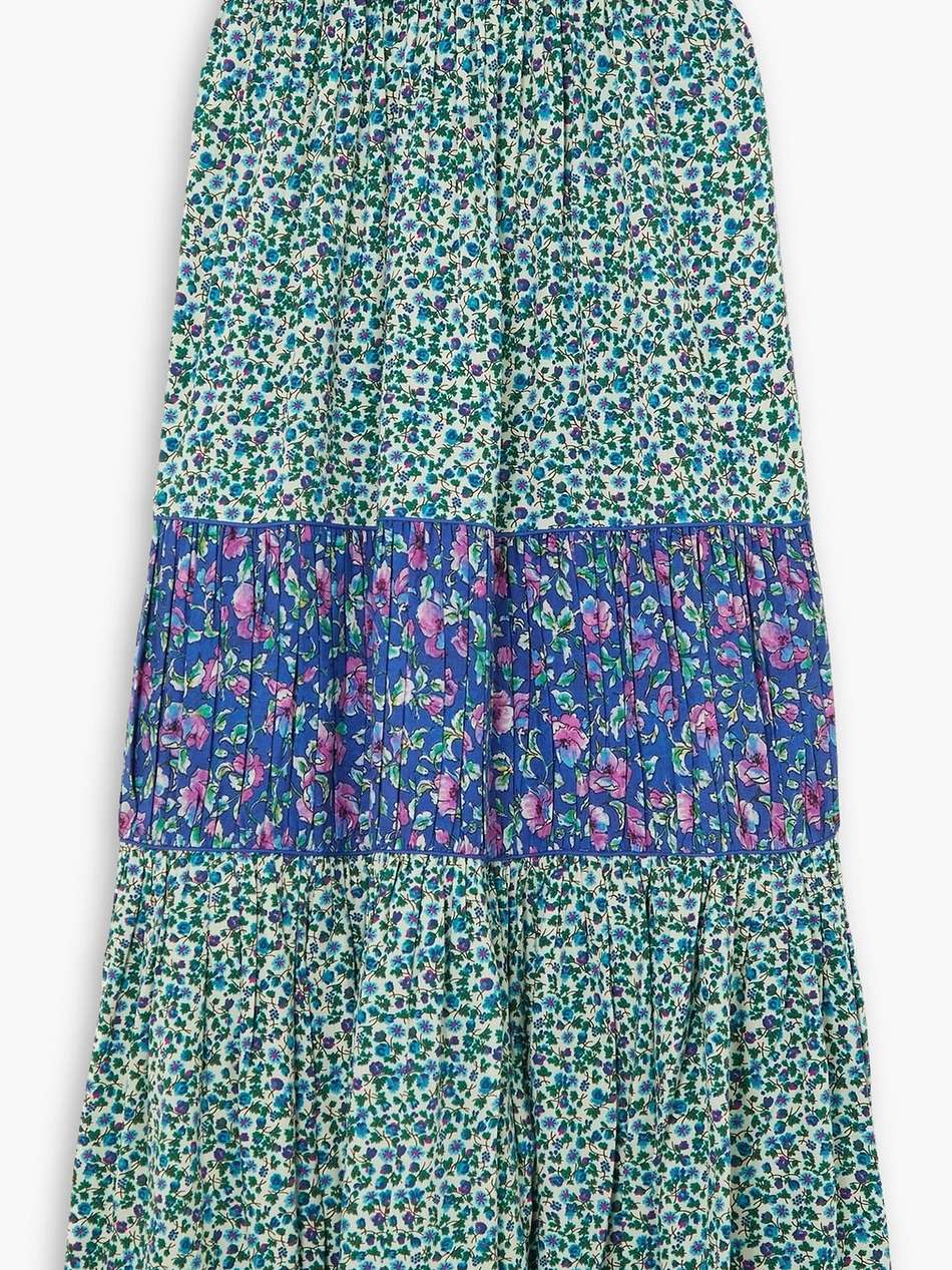 romee tiered floral-print woven maxi skirt