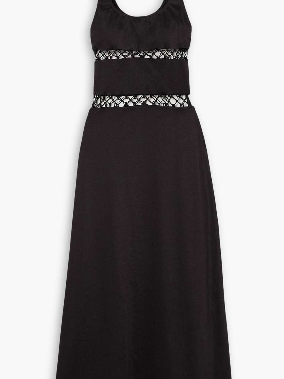 donatella crochet-trimmed stretch-jersey maxi dress