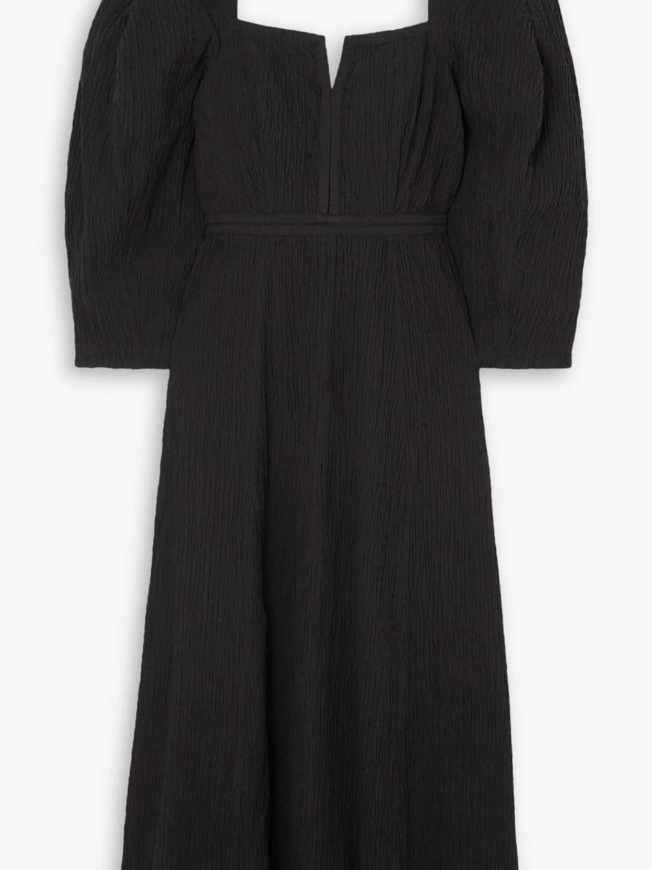 violeta textured stretch-cotton midi dress
