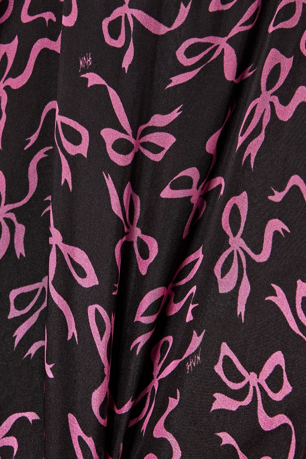 HVN Elisa feather-trimmed printed silk-chiffon midi dress
