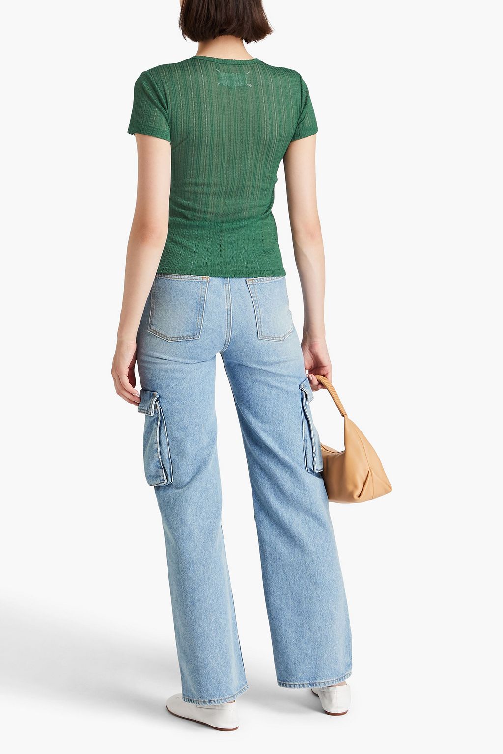 MAISON MARGIELA تي شيرت من نسيج بحبكة كروشيه