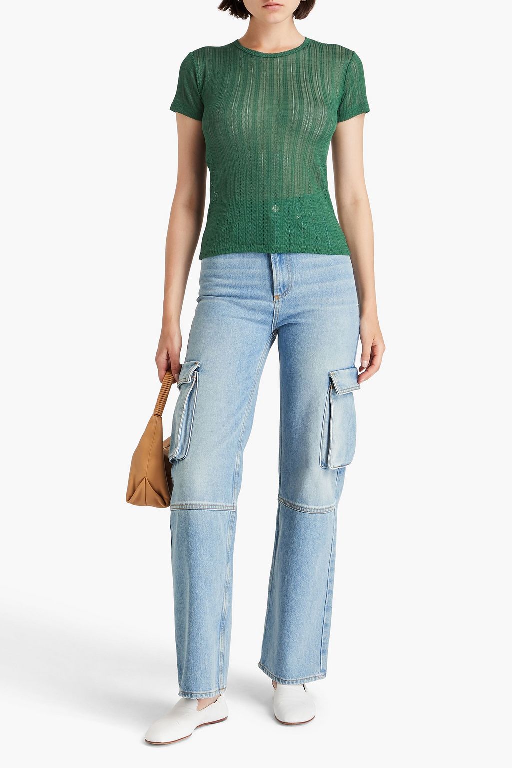 MAISON MARGIELA تي شيرت من نسيج بحبكة كروشيه