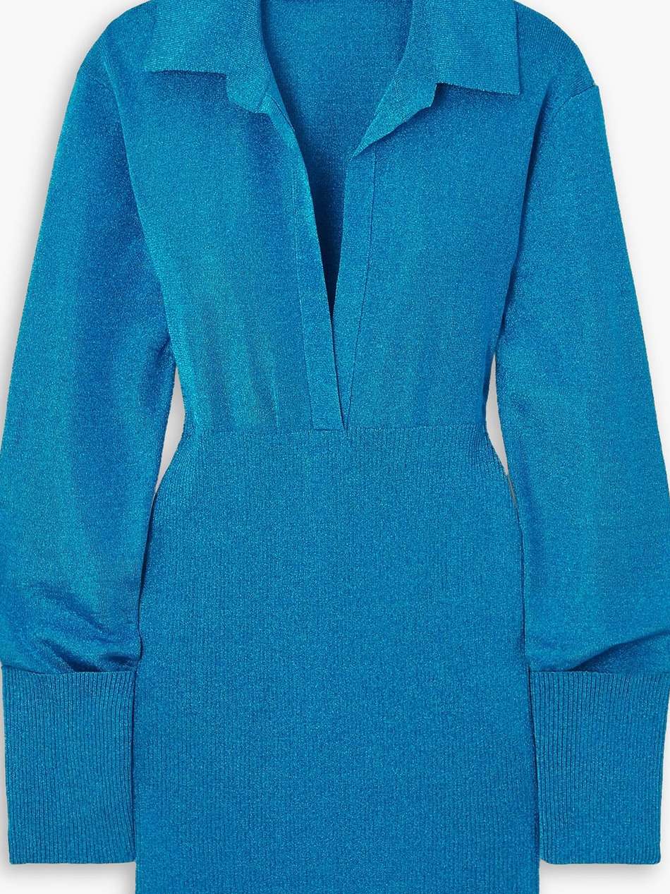 tromso metallic cotton-blend mini dress