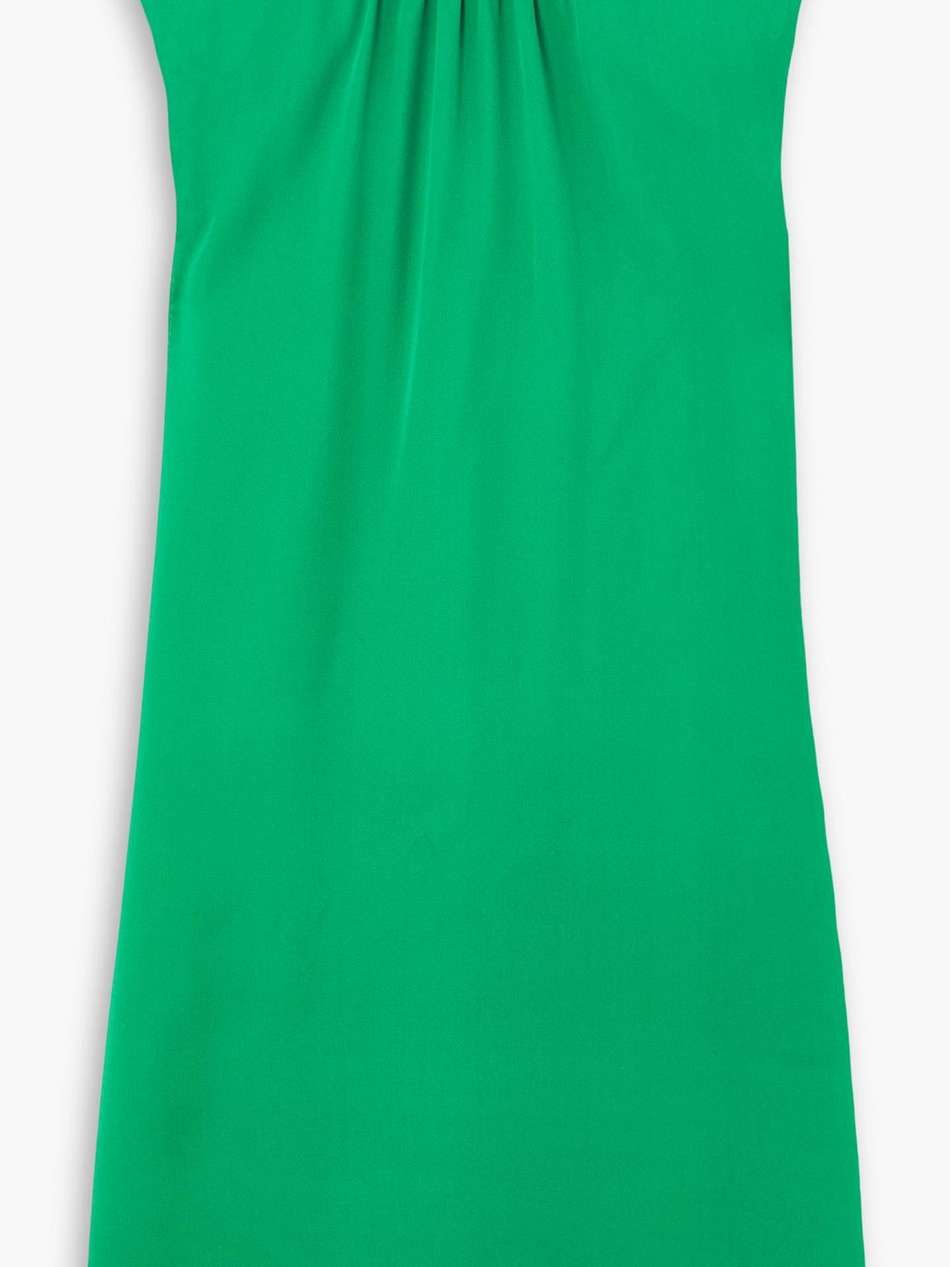 draped open-back silk-crepe mini dress